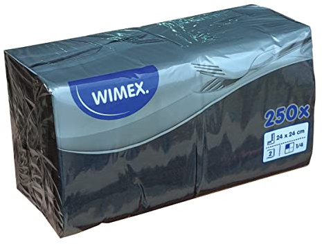 SWS-Schüler Servietten 2-lagig, 24 x 24 cm schwarz [250 Stück]