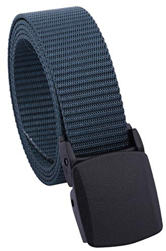 Sportmusies Women's Nylon Webbing Military Style Tactical Duty Belt with Plastic Buckle, Navy Blue