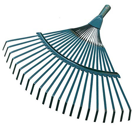 hehsd0 Râteau Tête Arbuste Acier Câble Balai en Forme De sans Odeur Gazon Portable Courtyard Feuilles Caduques Outil Jardin Agriculture Pelouse Non Toxique 22 Denté Durable