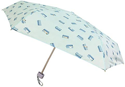 SMATI Mini Kompakt-Faltschirm - Taschengröße 18cm, windfest, 200g ultraleicht, manuell, Reise-Regenschirm, Damen-Regenschirm, TRANSAT-Motiv
