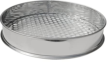 LOVIVER Setaccio per terreno da giardino Setaccio per sabbia Setaccio per invasatura da giardino in acciaio inossidabile Setaccio leggero per mirtilli, 15 MM