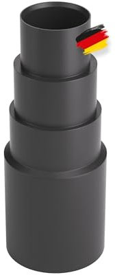 BAUHELD® Staubsauger-Schlauch Aufsatz [Made in Germany] - Adapter für Staubsauger-Düse aus stabilem PVC-Gummi [1 Stück] - Passend für Makita Bosch Kärcher Einhell Festool Eibenstock - Schwarz