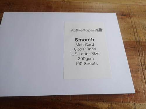 Vitt skrivarkort 200 gsm 8,5 x 11 tum 100 ark US brevstorlek