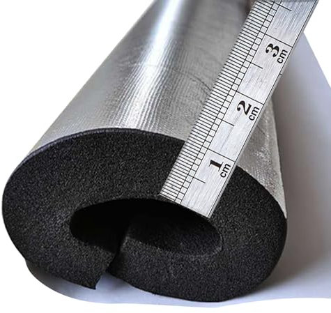 Tubo Isolante Antigelo per Esterni, Tubi in Schiuma Isolante per Rame Tubo, Guaina di Isolamento Foglio di Alluminio Antigelo Flessibile per Tubature dell'Acqua ID 20~60mm(20.0mm x 10mm x 90cm)