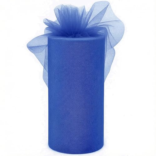 Tyllrulle metervara 92 m x 30 cm – tylltyg och nättyg för kreativa gör-det-själv-projekt handarbete, festlig dekoration och säsongsdekoration, höstdekoration, karnevaldräkter tyllband i Marinblå