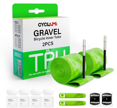 CYCLAMI Chambre à air en TPU pour vélo de Course/Gravel 700C x 32-47-622,46 g - Chambre à air Ultra légère - 28 - Chambre à air VTT 29 - TPU Gravel - Vélo de Course 28