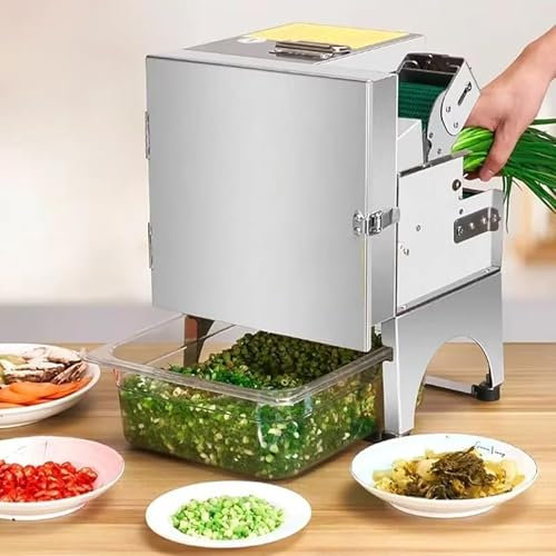 Tagliaverdure e tritatutto commerciale, produzione ad alta velocità 200 kg/h, spessore regolabile 1,3-35 mm, per uso domestico efficiente e commerciale in cucina