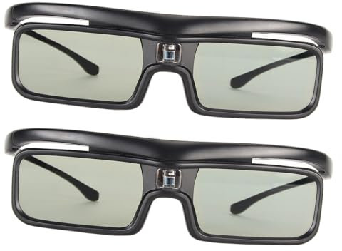 LTV-3000 Pro DLP-Link 3D-glasögon, Uppladdningsbara Aktiva Slutarglasögon Passar för LTV-2500 3500 Pro för Vanish TV och Andra DLP-Link-projektorer, 144Hz Refresh Rate