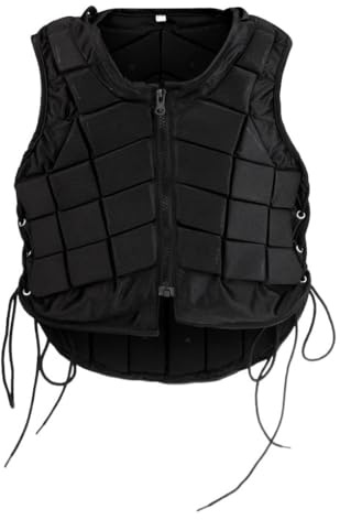 ALCXAZS Enfants équestre Gilet réglable allongé Remplissage sécurité équitation Corps Protecteur Gilet Coussinets Mobiles en Plein air, M