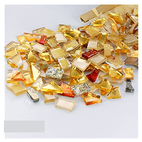 KFGISD, 250g blandade färger kristallglas spegelmosaikplattor oregelbunden form mosaiksten DIY konsthantverksmaterial,Mosaikplattor(D)