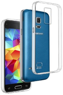 REY Transparent Silikonhülle TPU für Samsung Galaxy S5 Mini, Handyhülle Premium Kratzfest TPU Durchsichtige Schutzhülle, Ultradünne 0,33 mm