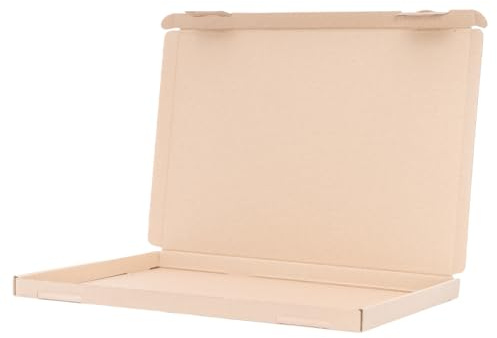Förpackning stora brevlådor 350 x 250 x 20 mm stor brevkartong GB-2 DIN A4 B4 för varuförsändelser (innermått 340 x 245 x 17 mm) DHL GLS DPD brun fraktkartong bokförsändelse brev (50 stycken)