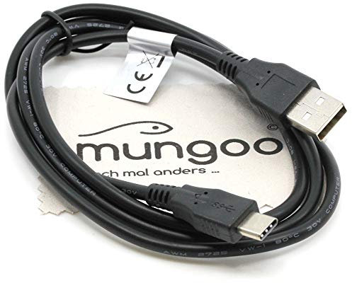 USB Datenkabel kompatibel für Caterpillar CAT B40, S52, S61, S62 Pro, Q10 5G Typ-C Ladekabel Daten Kabel OTB mit mungoo Displayputztuch