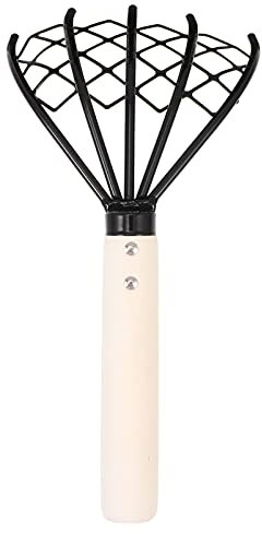 YARNOW Fächerbesen mit Holzgriff Garten Laubbesen Meeresfrüchte Handrechen Gartenrechen Kleinrechen Laubharke Gartenwerkzeug für Gartenverpflanzung Gartenarbeit Pflanzen Boden Blumentöpfe