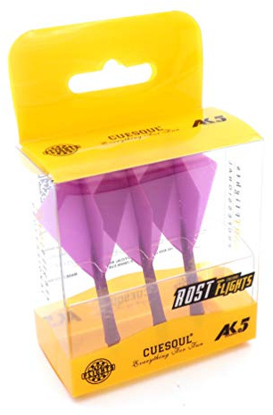 CUESOUL Rost Eje de dardo Integrado y Plumas Medianas, Forma de Diamante, Juego de 3 (CSAK-54ZS)