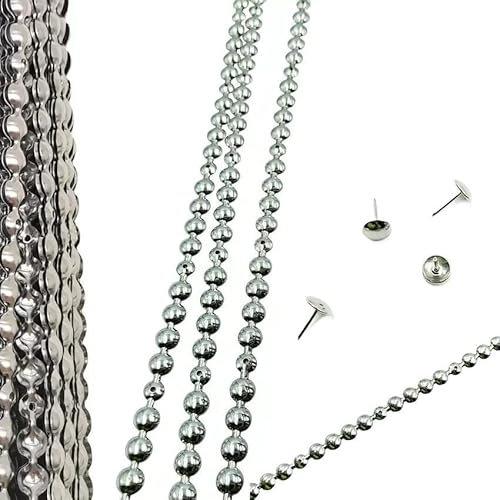 Just Accessories Upholstery Tacks Decorative Nails/Studs Strips Beading + Free Nails Thumb Tacks Push Pins (Silver, 2m 2 Metres)