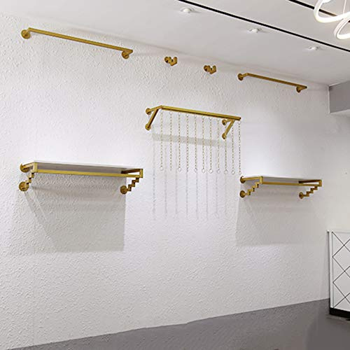 OUdini Perchero, Perchero de Pared para Ropa, Soporte de Exhibición para Ropa, Perchas Comerciales de Metal, Perchero para Lavandería, para Tiendas Minoristas de Ropa/B/Set 3M