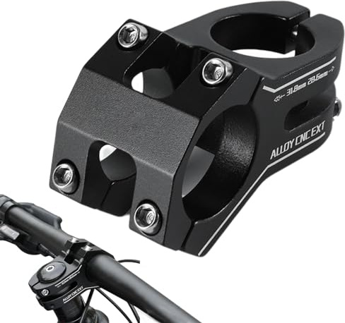 Veeteah Potencia MTB de Aleación de Aluminio - Manillar Corto y Ligero Con Vástago Hueco Que Absorbe Golpes - Elevador Para la Mayoría de Bicicletas de Montaña