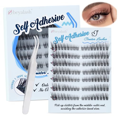Self Adhesive Cat Eye Lashes Ciglia Finte Ciuffetti C Curl Extension Ciglia Ciuffetti Ciglia Finte Pre Glued Lashes No Glue Eyelashes Press On Lashes Ciuffetti Ciglia by Obeyelash (Cat Eye C Curl)