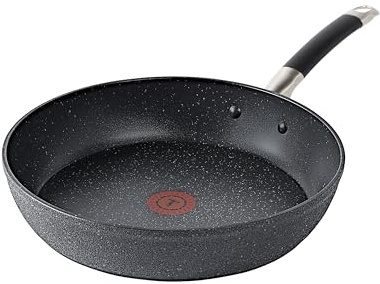 T-Fal Stone Force Platinum Non Stick Fry Pan 12 Inch, Oven Broiler Safe 400°F, Perfect for Frying, Sautéing, Searing, & Pan-Roasting, Cookware Skillet, Must Have, Pots & Pans, Dishwasher Safe, Black
