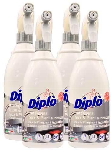Detergente Spray Per Inox e Piani a Induzione, Non Necessita Di Risciacquo. Prodotto Rivoluzionario Ed Innovativo, Studiato Per Ridurre i Tempi Di Pulizia Ottenendo Il Miglior Risultato700ml (4 Spray)