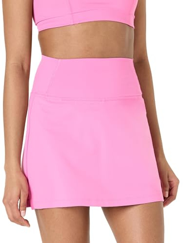 Amazon Essentials Gonna da Tennis Tecnica in Formflex Morbidissimo con Shorts Integrati, con Tasche Donna, Rosa Fenicottero, L