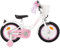 AMIGO Perfect - Vélo pour enfant fille - 14 - Avec frein à rétropédalage et frein en V et roues stabilisatrices - À partir de 3 à 5 ans - Blanc/rose