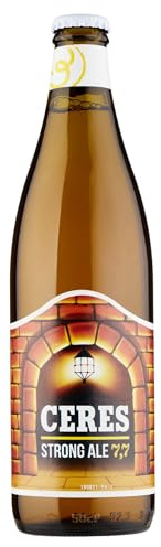 Ceres Strong Ale - 15 Bottiglie da 50 cl, Birra Bionda Doppio Malto con Riflessi Dorati, Gradazione Alcolica 7,7°C, Gusto Ricco ed Intenso con Sentori di Malto