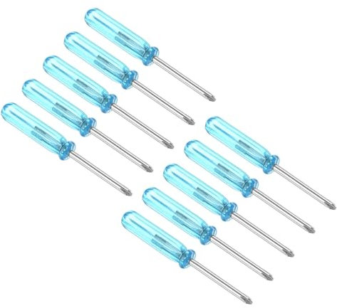 TOP-VIGOR 10pcs Mini Phillips Screwdriver 2mm Cross Head 45mm Length, Small Precision Screwdrivers with Non-Slip Handle for Electronics, Glasses, Watch, Computer and Small Appliance Repair