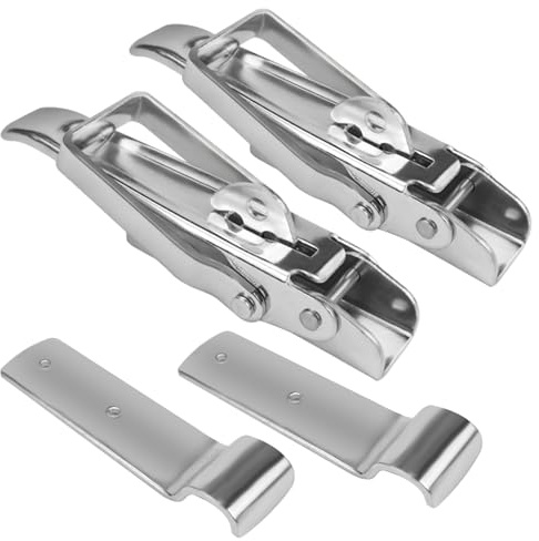 WJMY 2 PCS Chiusure eccentriche con sicurezza (210mm), Chiusura a tensione grande per auto/rimorchio/ribaltabile, Chiusura sponda ribaltabile, Chiusura rimorchio, Zincato, Resistente alla ruggine