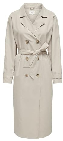 JACQUELINE de YONG Kvinnlig trenchcoat oversize, Chateau grå, L