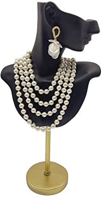 Mosielory Jewelry Display Stand Jewelry Mannequin Bust Necklace Earring Display Holder Stand, Necklace Bust Jewelry Bust Stand Easel Rack for Selling Show Home Gift