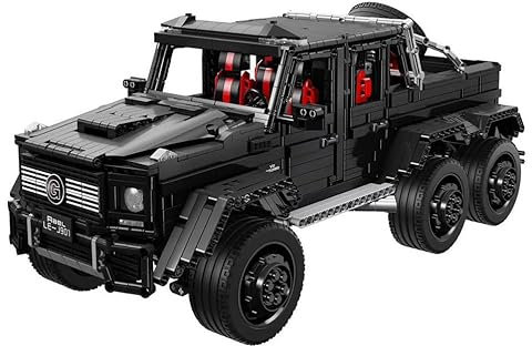 Technik Geländewagen G-Klasse Auto für Mercades AMG G63 6x6, 1:8 Groß Auto Modellbausatz, 3300 Teile Klemmbausteine Technik Auto MOC Erwachsene Set, Kompatibel mit Mercedes AMG Technik