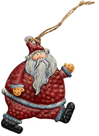NUOBESTY 1stk Eiserner Weihnachtsmann Christbaumschmuck Aus Zinn Füller Für Weihnachtstüten Rustikale Zinnverzierungen Weihnachtsfeier Kamin Dekor Eisen Weihnachtsbaum Urlaubsartikel