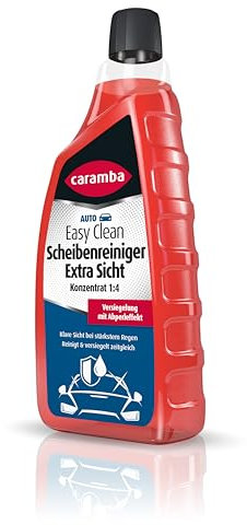 Caramba Easy Clean Scheibenreiniger Extra Sicht Konzentrat, für die Auto-Scheibenwaschanlage, Glasreiniger, Windschutzscheibenversiegelung, Abperleffekt, 1 l