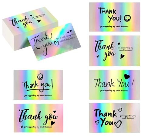 MEMOFYND 140 tarjetas de agradecimiento con láser, arcoíris, tarjetas de agradecimiento, tarjetas de agradecimiento, adecuadas para Acción de Gracias, mediados de otoño, regalos de graduación