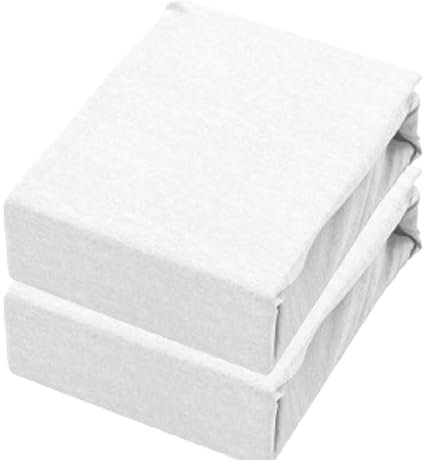 Leonado Vicenti 2er Pack Jersey Spannbettlaken aus 100% Baumwolle Jersey - 180x200 cm bis 200x220 cm Weiß Matratzenhöhe bis 40 cm für Wasserbett Boxspringbetten - weiche Spannbettlaken