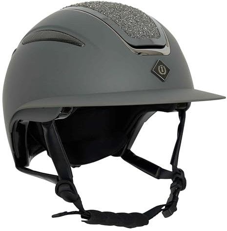 Imperial Riding Unisex – Erwachsene Reithelm IRHOlania Deluxe Big Visor, Grey, S