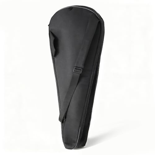Alephnull Bolsa doble para raqueta de tenis, ligera, acolchada, bolsa de bádminton, bolsa para squash (negro)
