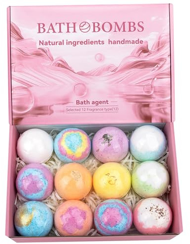 Bombes de bain 12 pièces bombes de douche à ingrédients naturels hydratent apaise la peau, soulagent le stress bulles bain SPA essentiel pour les femmes douche relaxante