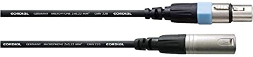 CORDIAL Cable micro XLR 7,5 m Cable Microfono Essentials simétrico Rean