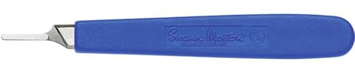 Manico bisturi 130 mm Nichel, Plastica Blu
