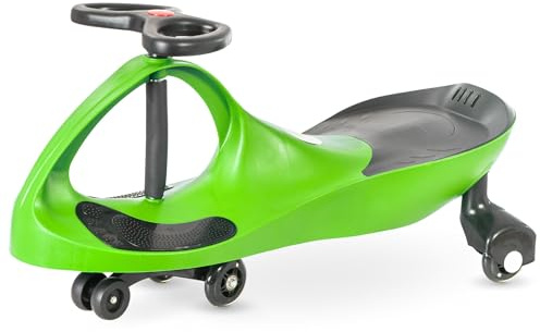 TWISTCAR Macchina per Bambini senza Pedali, con Volante 360° e Ruote in Gomma - Veicolo a Spinta per Ragazzi dai 3 Anni, Portata fino a 120 kg - Verde