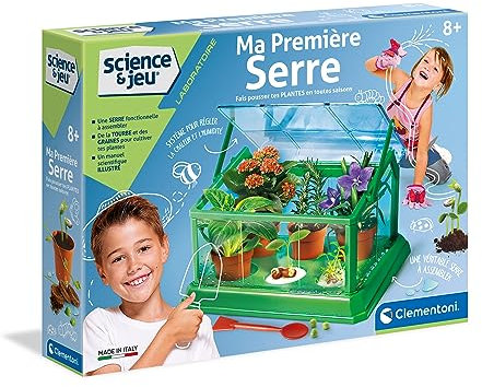 Clementoni - Scienza & Gioco: La mia Prima Serra - Kit di Gioco per Diventare Un Botanico - Sviluppare la Sua Conoscenza scientifica - Laboratorio - Esperienze - per Bambini da 8 Anni - 52159