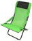 Fridani Campingstuhl RCG 100 Klappstuhl Grün + Kopfpolster bequemer XXL Gartenstuhl Sonnenliege