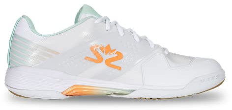 Salming Viper 5 Indoor/Court/Squash/Badmintonschuh für Damen, Weiß/Blassblau, Weiß / Hellblau, 41.5 EU