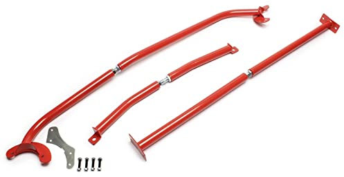 1057002 Stahl-​Domstreben Kit 3-Teilig Rot Pulverbeschichtet eintragungsfrei Vorder- und Hinterachse für A3 8L / 1M 1U 1J SDSKITG4