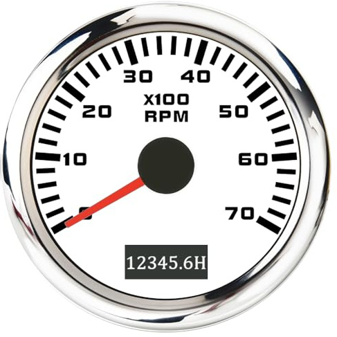 ELING 52mm Varvräknare 0-7000 RPM Varvräknare med 7 färger bakgrundsbelysning för bil lastbil husbil