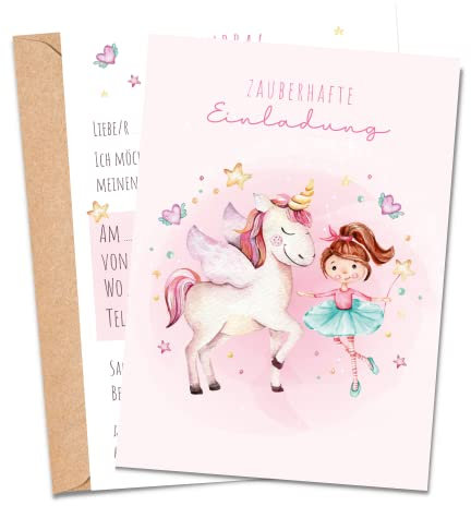 MeinBaby123® | Kindergeburtstag Einladungskarten (Prinzessin V3)