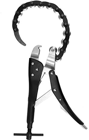 QWORK® Cortador de Tubo de Cadena para Tubo de Escape, Cortador de Cadena, para Cobre, PVC, Aluminio